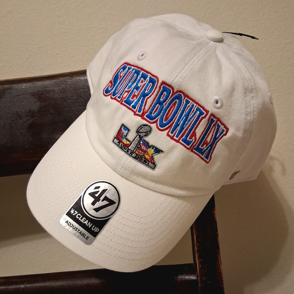 NWT 47 Brand NFL Super Bowl LV Hat in White and Blue